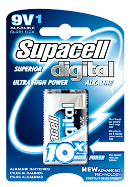 Supacell 9V Alkaline Batteries Pack