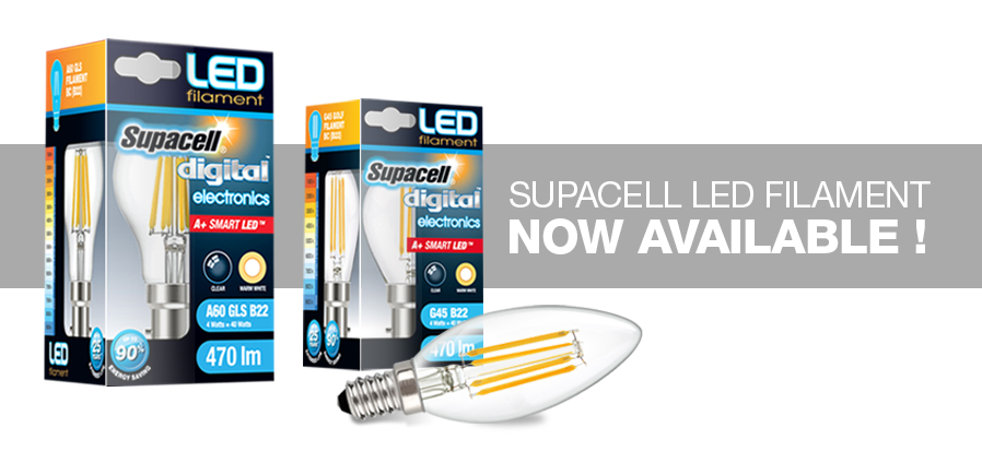 Supacell LED Filament Bulbs Now Available!!!