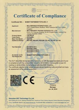 EMC - R63, R50, R39, G9, G4 Certificate of Compliance