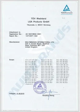 LED CE Certificate EMC 14714471 – page 3 of 3