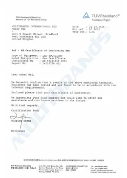 LED CE Certificate of MR16 - EMC 14716728 – page 1 of 2