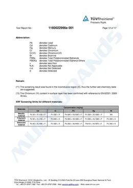 RoHS2 compliance document – page 10 of 17