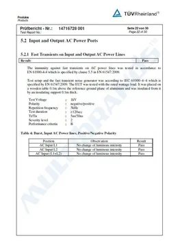 Test Report Certificate no.14716728 – page 22 of 30