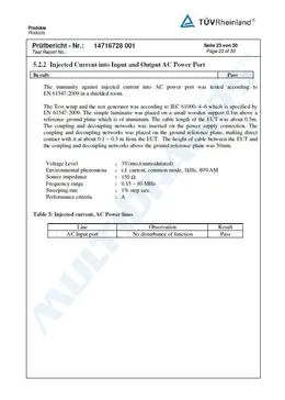 Test Report Certificate no.14716728 – page 23 of 30