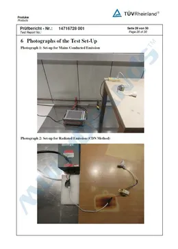 Test Report Certificate no.14716728 – page 26 of 30