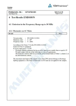 Test Report Certificate no.14716728 – page 8 of 30