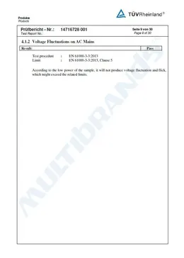 Test Report Certificate no.14716728 – page 9 of 30