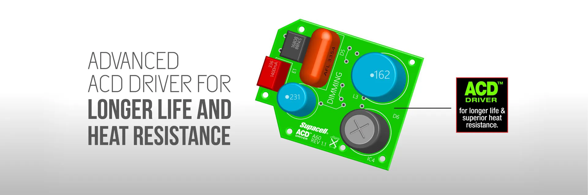 Advanced ACD driver for longer life and heat resistance