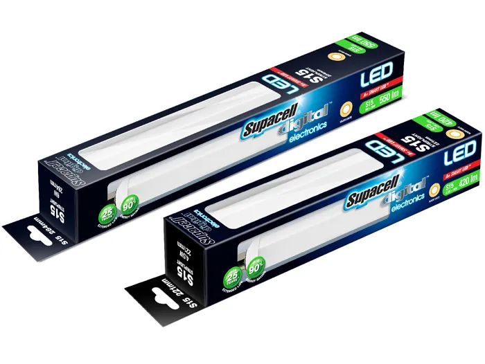 Supacell LED S15 strip lamp and packaging