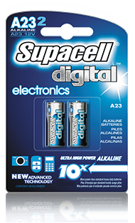 Supacell digital electronics A23 Alkaline batteries 12 volt 2 pack