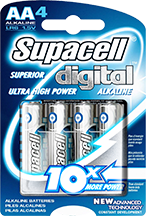 Supacell Digital Alkaline Batteries